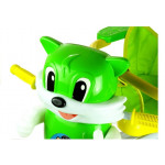 Detská trojkolka mačka - zelená